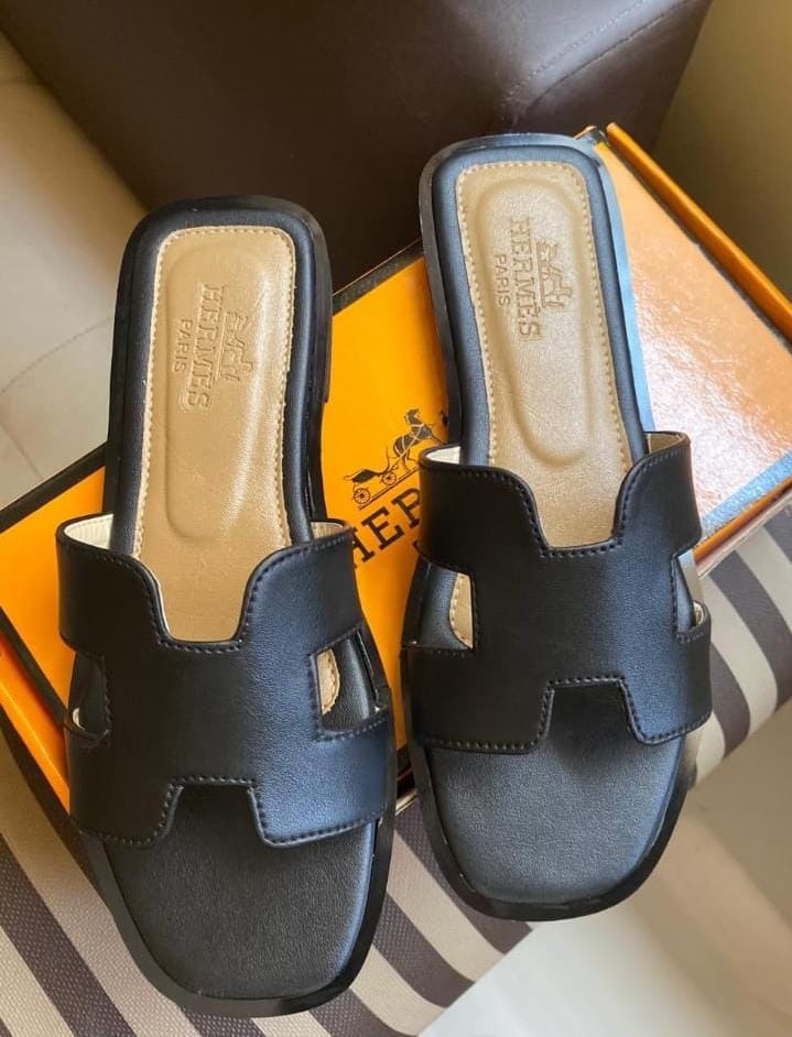 Hermes Plain Slippers