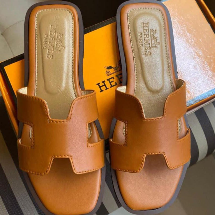 Hermes Plain Slippers