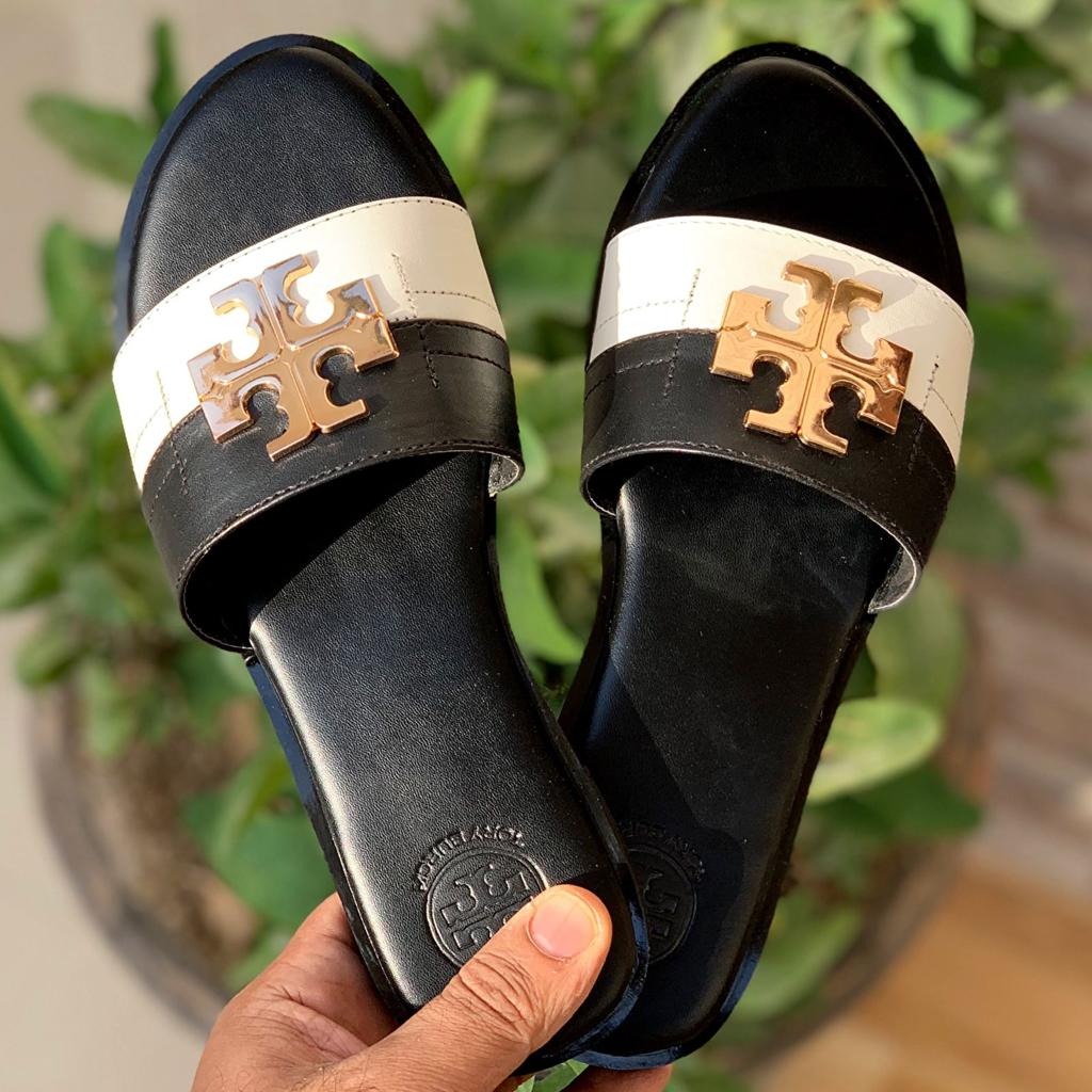Tory Two Tone Ladies Slippers