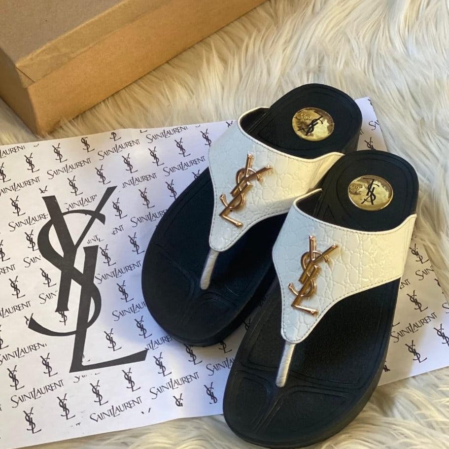 YSL Wedge Slippers