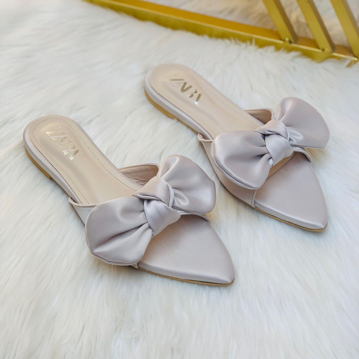 Zara Big Bow Flat Slipper