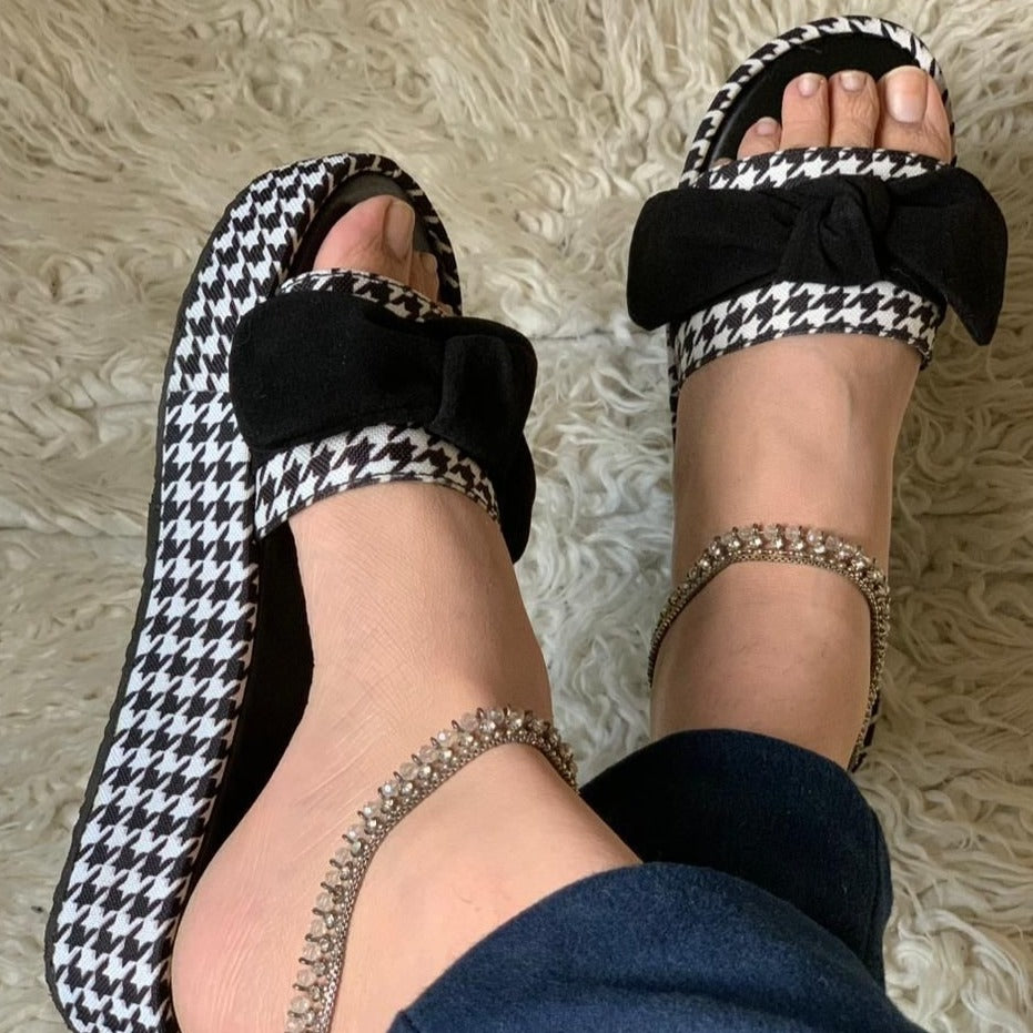 ZARA B&W Wedge Shoes