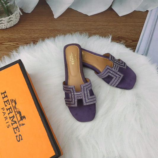 Hermes Stone Slippers