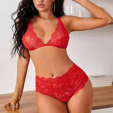 Red Ladies Net Bikini Set (A-1077)