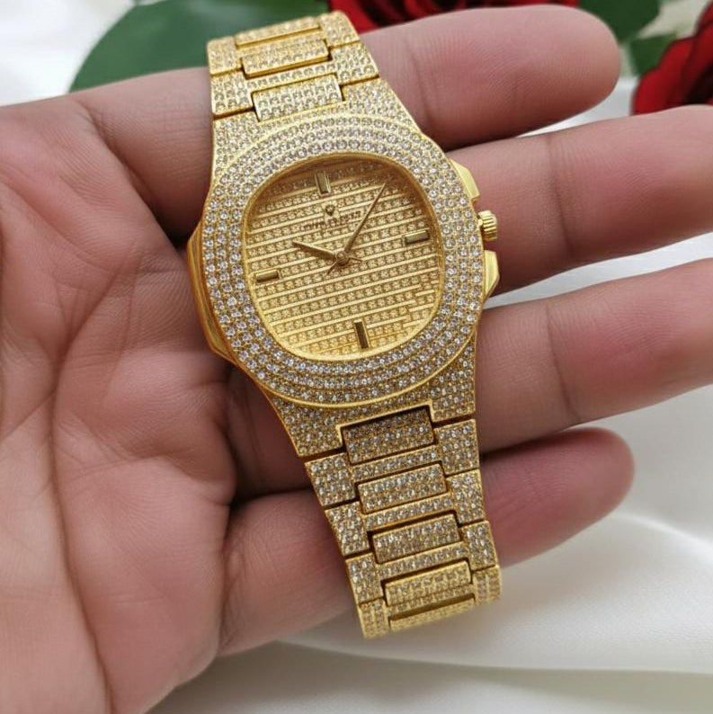 Fancy Diamond Stone Watch