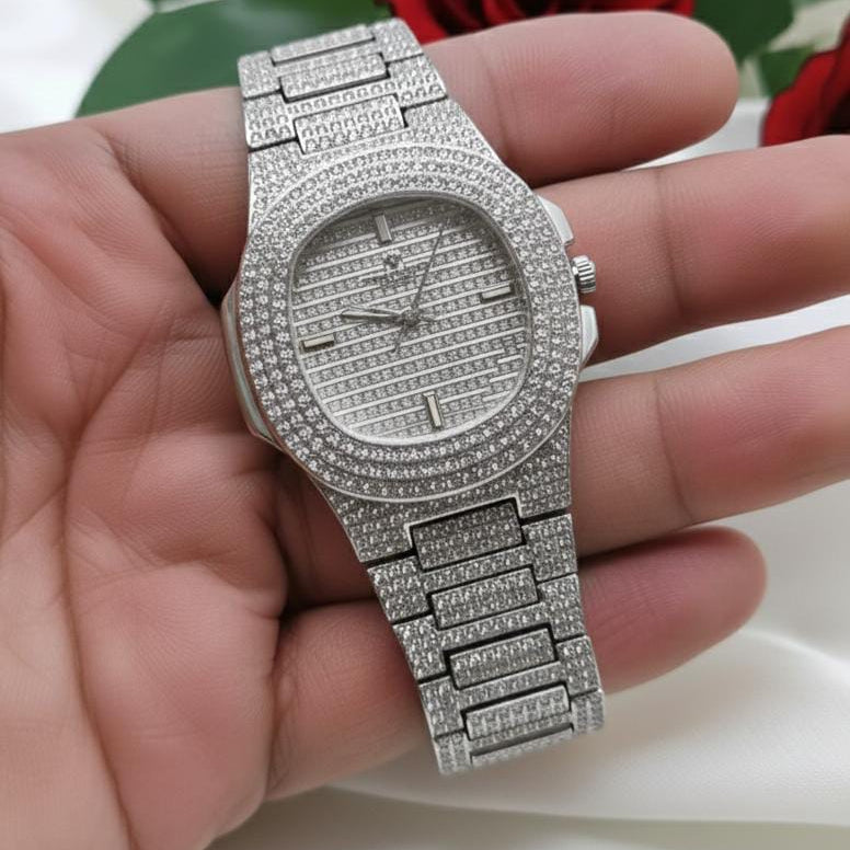 Fancy Diamond Stone Watch