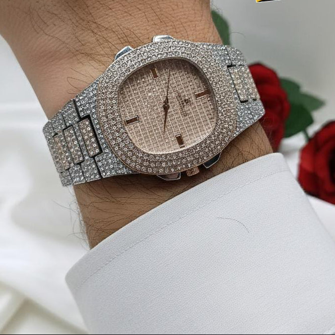Fancy Diamond Stone Watch