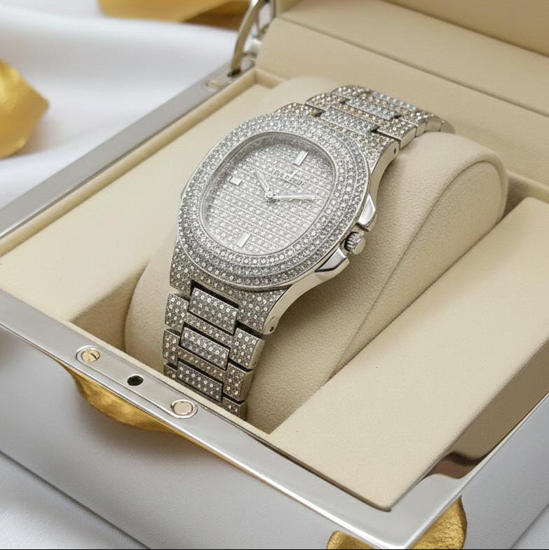 Fancy Diamond Stone Watch