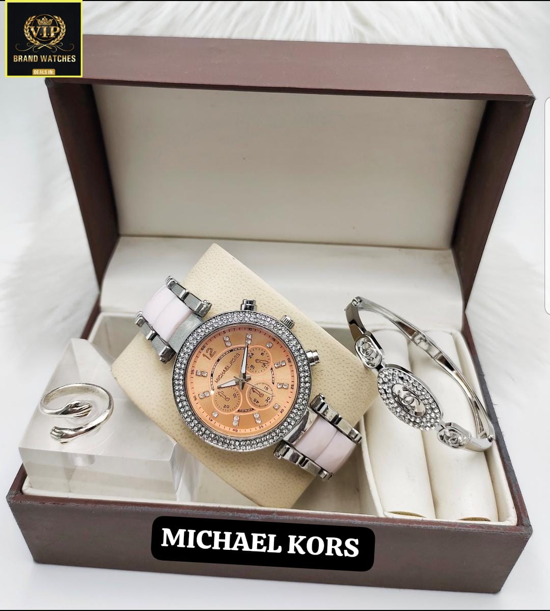 Michael Kors Watch Set with Ring & Bracelet