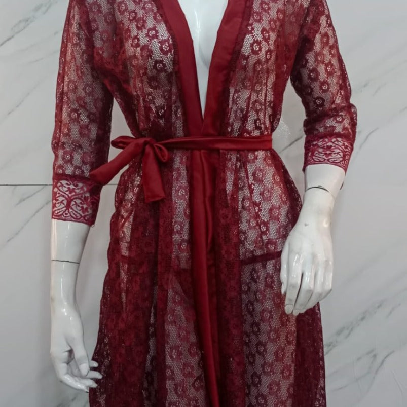 Bridal Nighty Gown - 2 Piece Set