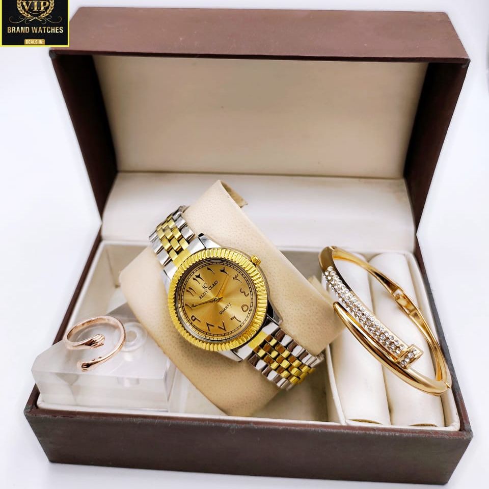 Elite VIP Brand Watch 3Pcs Set with bracelet