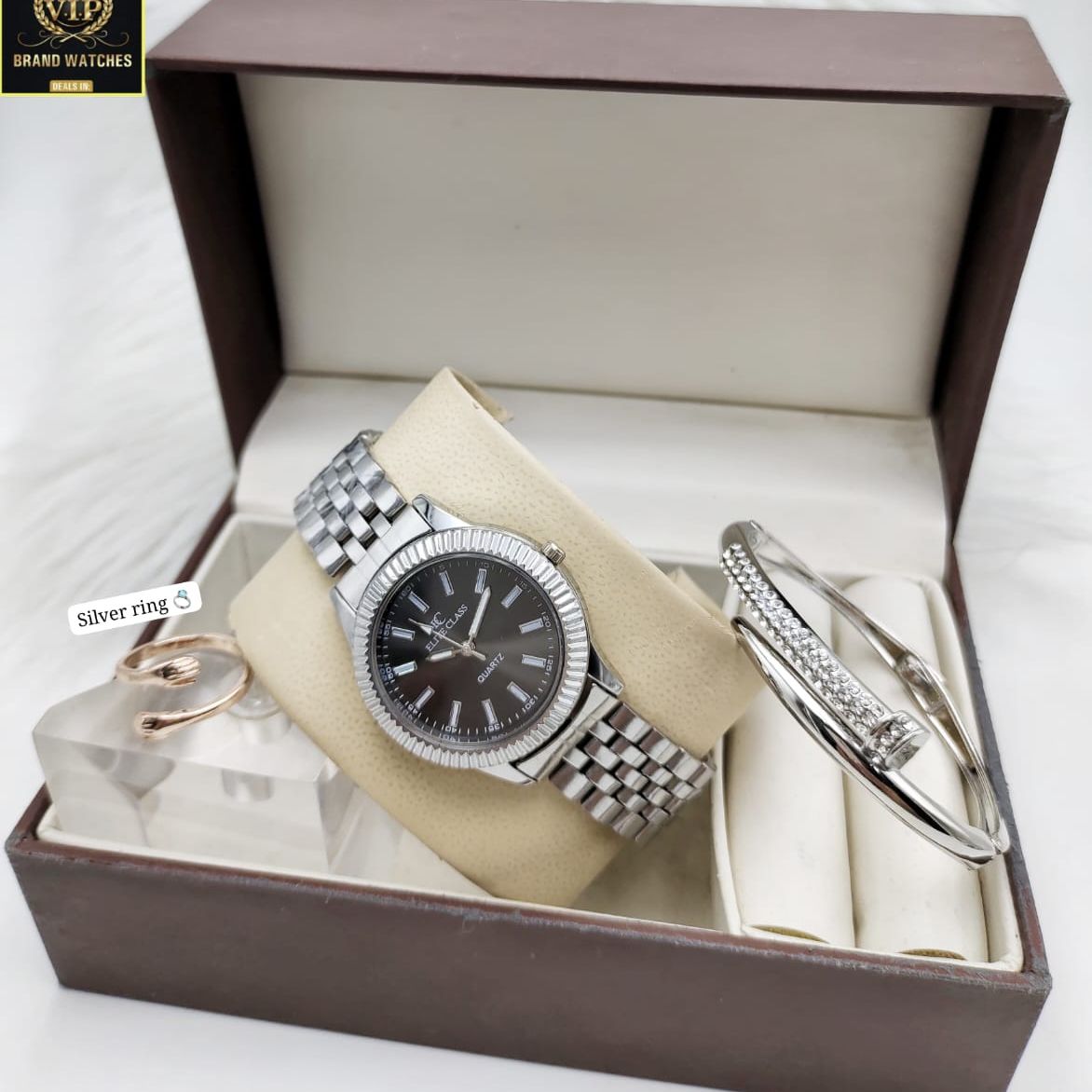 Elite VIP Brand Watch 3Pcs Set with bracelet